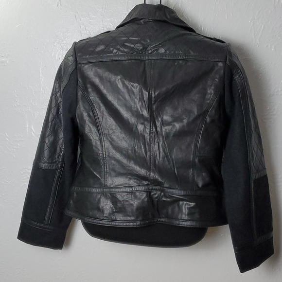Black leather Moto jacket - Picture 2 of 8